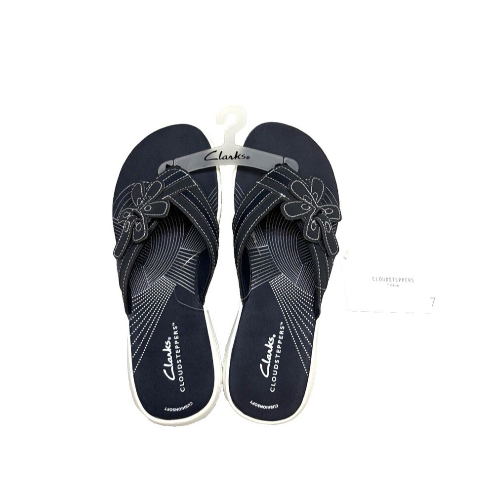 Clark’s CloudSteppers Brinkley Flora Navy Blue Size 7M New With Tag